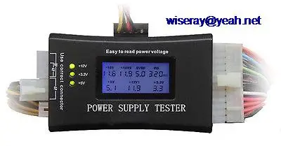  DHL/EMS 10pcs ATX power supply tester computer power failure detection LCD Power Testers-A7