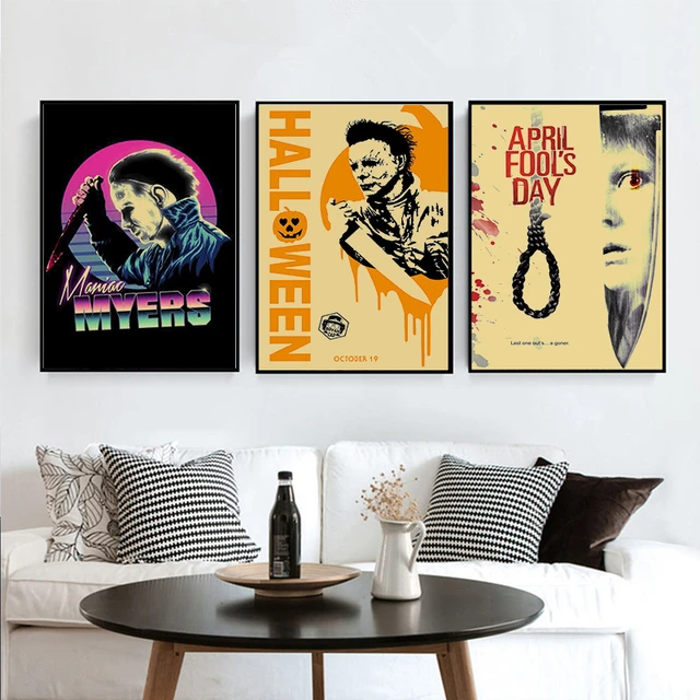 Clássicos filmes de terror halloween michael myers personagens presentes  cartazes e impressões pintura em tela fotos da arte da parede decoração casa