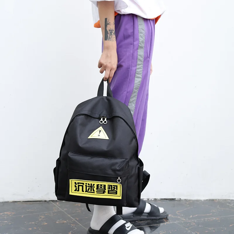 Currently Available Wholesale Canvas Students Backpack Outdoor Large-Volume Backpack Korean-style Schoolbag a Generation of Fat