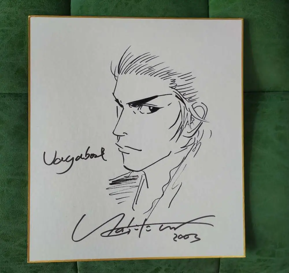 Ручная нарисованная Inoue Takehiko VAGABOND autographed Shikishi доска объявлений редкая 079B