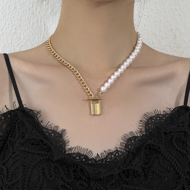 Padlock Toggle Chain Necklace | Gold Silver Lock | Light Years Jewelry Gold