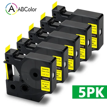 

5PK 18056 Label Tape For DYMO Rhino IND Industrial Heat-Shrink Tube Labels 18056 for DYMO Rhino 4200 5200 5000 6000 Label Maker
