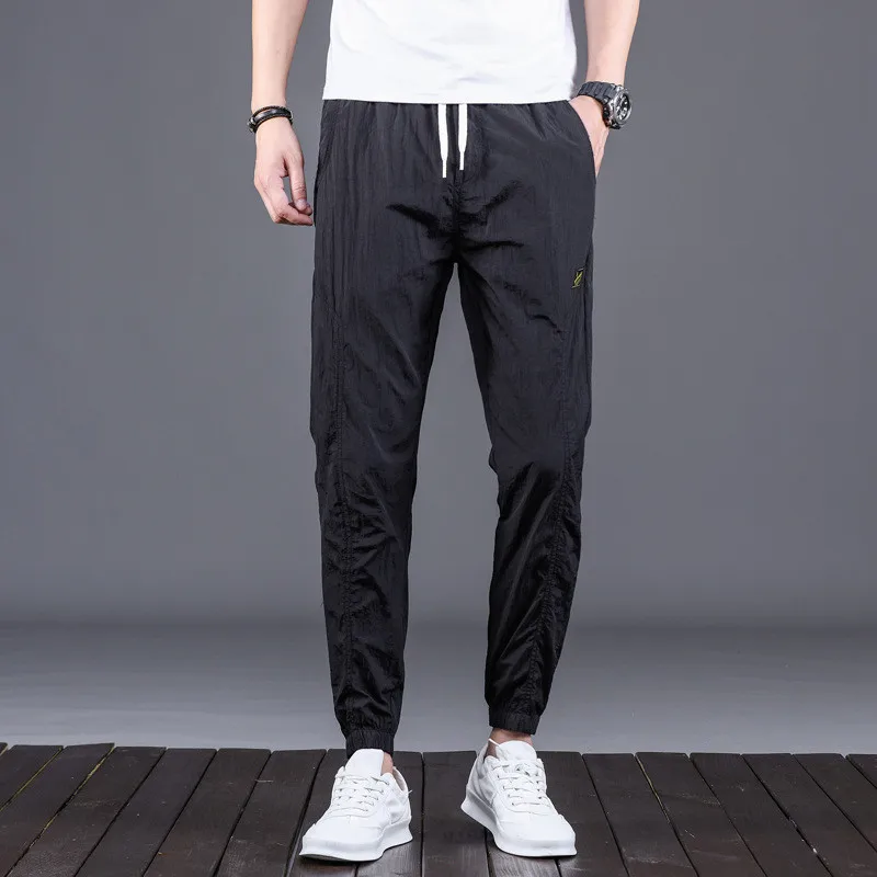 

Ymwmhu 2023 New Arrival Men's Pants Loose Thin Summer Sport Trouser Male Solid Fashion Streetwear Male Pant Plus Size