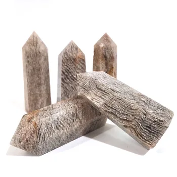 

Natural Quartz Multi Layer Tourmaline Heraling Crystal Wand Reiki Gift Home Wicca Home Decor