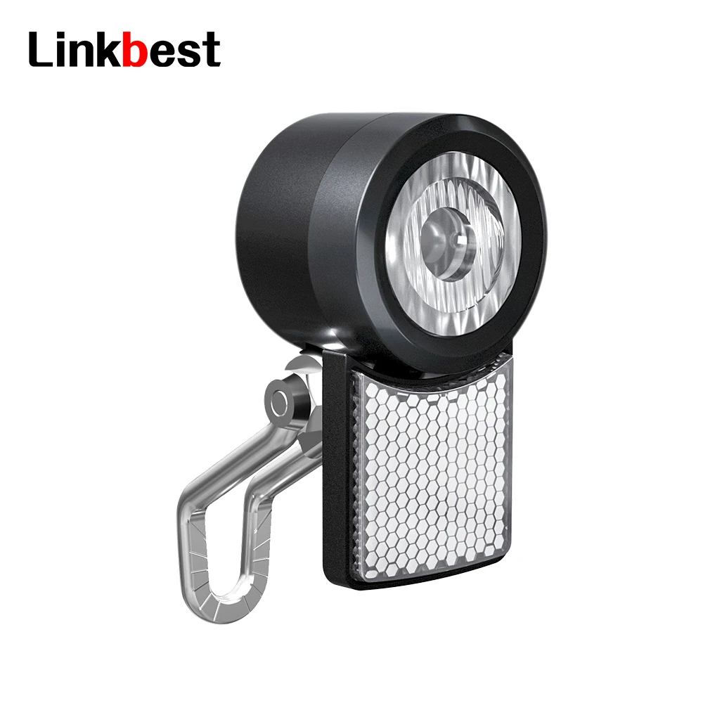 

Linkbest 20 Lux Headlight LED Bicycle light , Waterproof IPX-6, 6V-48V for hub dynamo and ebike