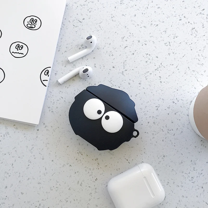 Милый мягкий чехол для наушников с мультяшным рисунком Airpods 1 2 Чехол Силиконовый