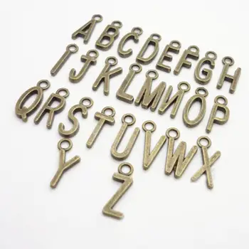 

26Pcs Antique Alphabet A-Z Letters Metal Charms DIY Jewelry Findings Accessories Letter Decoration Craft Ornaments