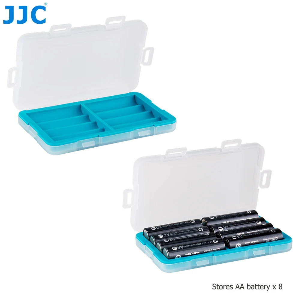 

JJC Silicone Battery Case Holder Storage Box Cover For 8 AA or 14500 Batteries Container Organizer Box Case