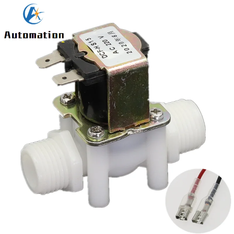 Válvula de Água Solenoide para Máquina de Lavar 12v 24v g1 de Plástico Entrada Elétrica Dispensador de Água Irrigação de Jardim nc no