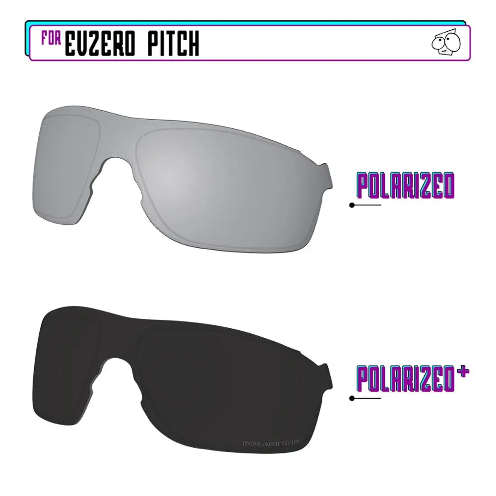 

EZReplace Polarized Replacement Lenses for - Oakley EVZero Pitch Sunglasses - Blk P Plus-SirP Plus