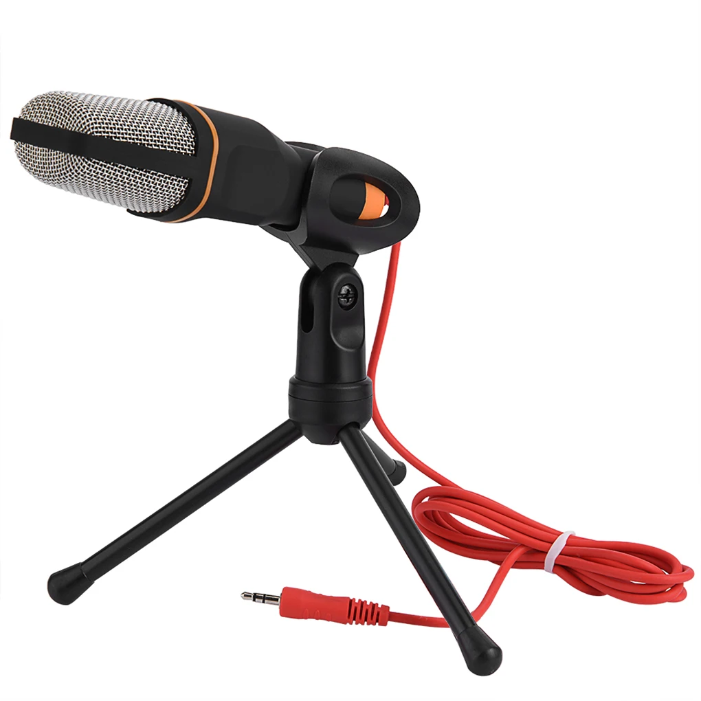3,5 мм Аудио Проводные Стерео конденсаторный SF-666 микрофон с держателем Стенд клип для ПК в чатах пение караоке ноутбук - Цвет: NO.2