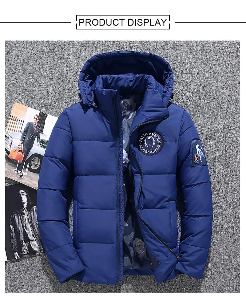 lightweight parka Jackets Men Winter Outdoor Hooded Mens Winter Male Jacket Windbreaker Casual Coat Oversized Velvet Down Jackets Overcoat mens parka