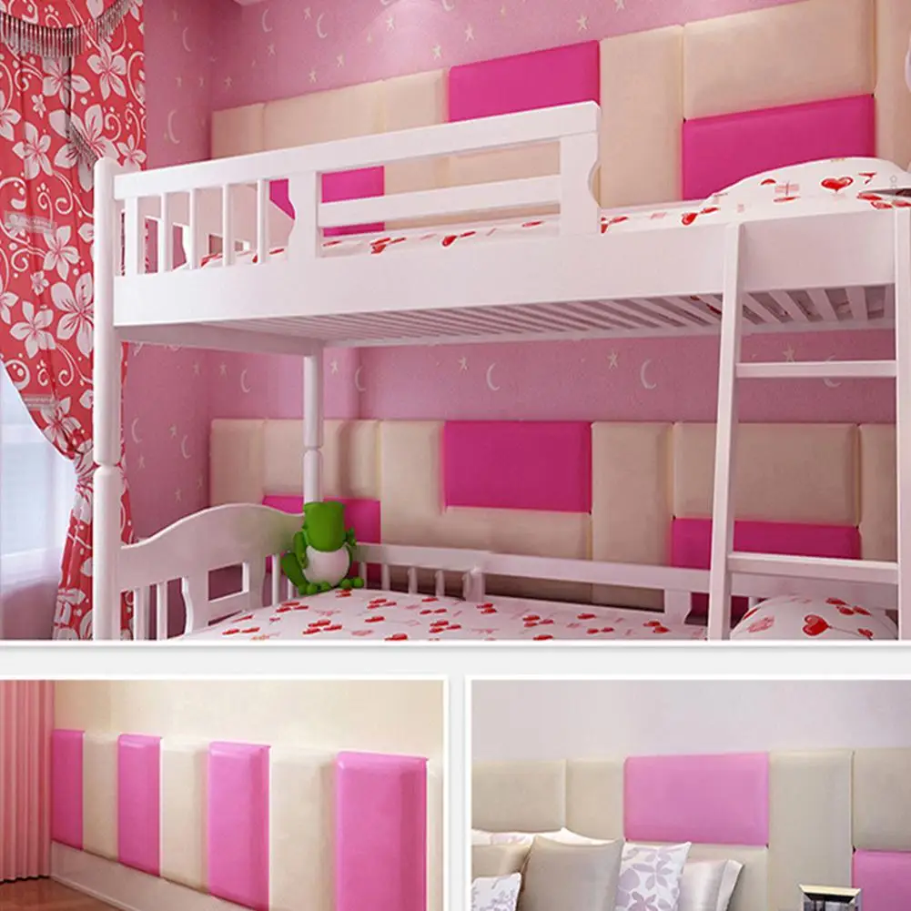 

1PC Baby Wall Mat Solid Color Baby Anti-collision Wall Mat Foam Waterproof Self-adhesive Cushion Room Decor New 20cm x 50cm