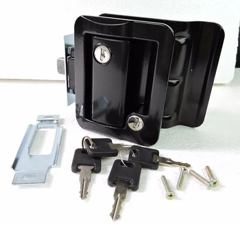 

With Deadbolt Latch Handle Door Lock Panel Knob Cabinet Durable Trailer Accessory Pull Type Zinc Alloy Paddle Entry RV Car