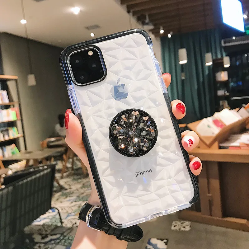 DIY CZ Алмазный Стенд держатель чехол для телефона Samsung S20 S8 S9 S10 Plus A30 A50 A70 M20 Note10plus S7Edge