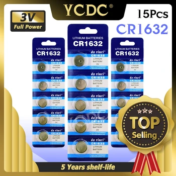 

15x 3V Lithium Button/Coin Cell Battery CR1632 ECR1632 DL1632 KCR1632 LM1632 ECR1632 DL1632 KCR1632 LM1632 CR1632 3V Button Coin