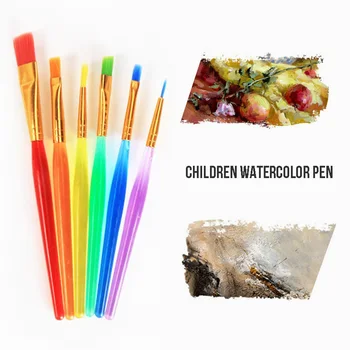 

6pcs/set Colorful Kids Paint Brush Set For Artist Drawing Watercolor Oil Acrylic Painting Art Pen