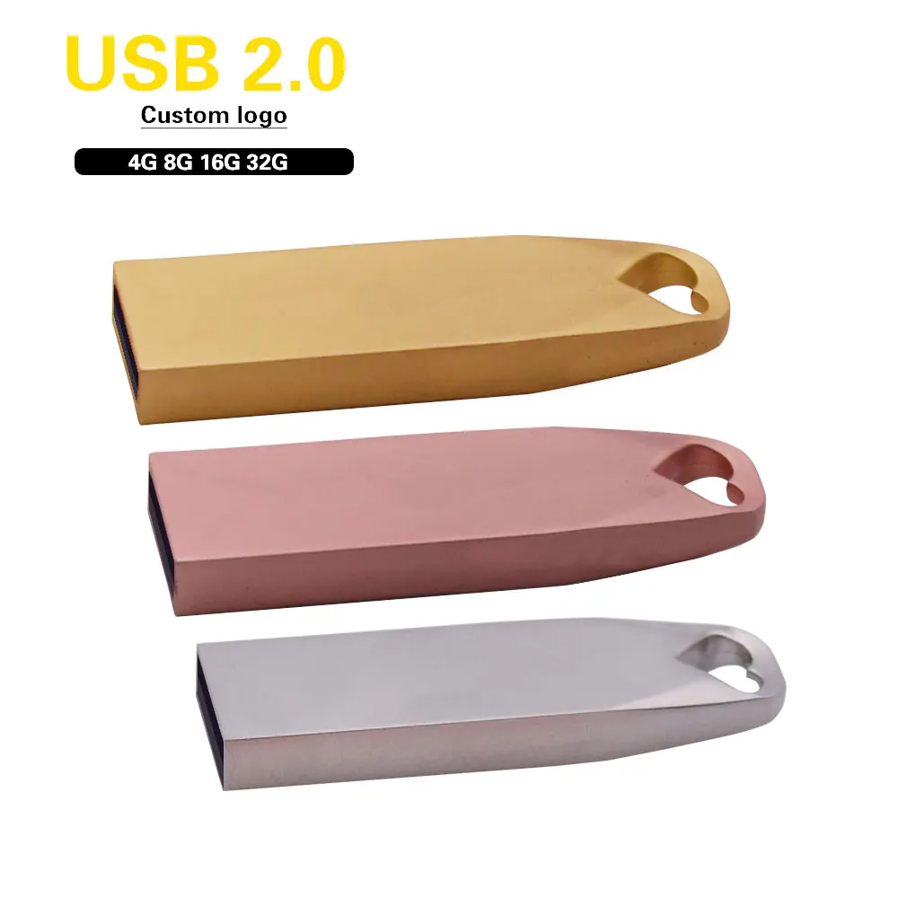 Металлический USB флеш-накопитель 2 0 в форме сердца 32 ГБ 16 8 4 Гб USB-накопитель для