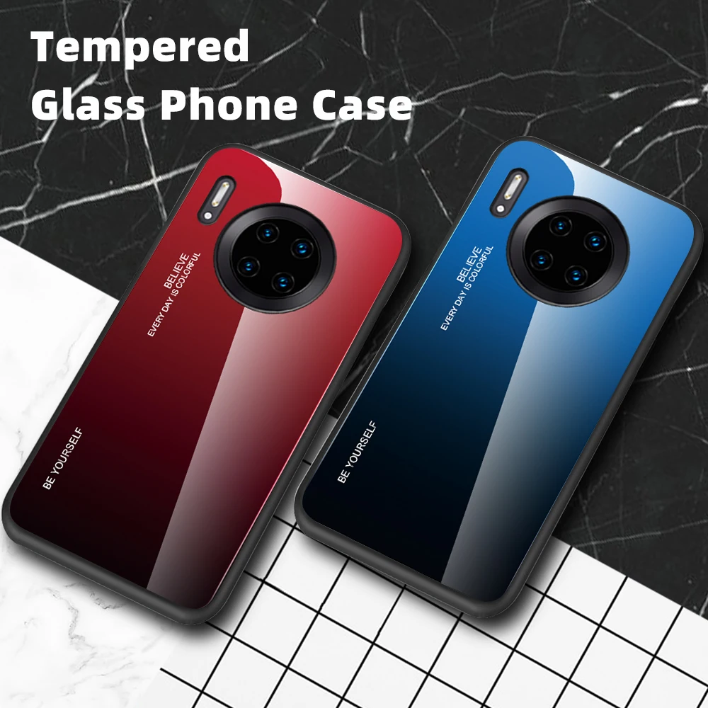 New Gradient Glass Case Skin for Huawei Mate30 mate 30 pro Mate20 mate20 lite 20pro mate10 10pro tempered glass cover |