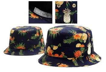 

2020 NEW Fruits Floriculture Bucket Hat Fishing Hip Hop Cap Sunscreen Chapeau Sun Prevent Hats Women Outdoor Hunting