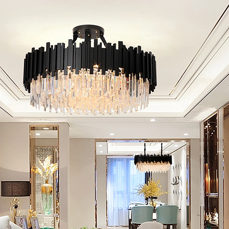 Modern Crystal Black Chandelier 3 Modern Crystal Black Chandelier 3