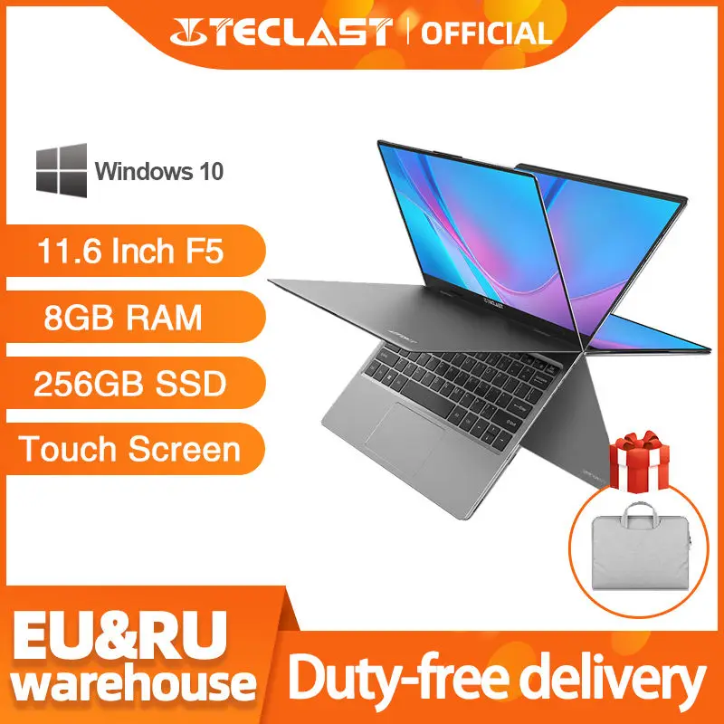 Teclast F5 Windows10 ноутбук 11 6 &quotТетрадь ПК 8 Гб Оперативная память 256 ГБ SSD 1920*1080 Quick Charge 360