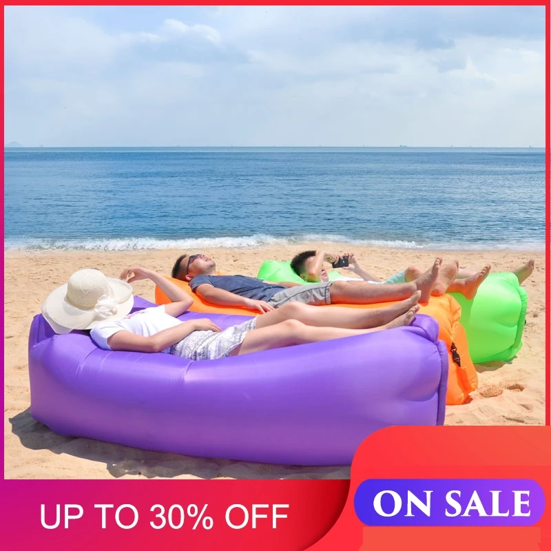 надувной лежак Кемпинг Надувной диван ленивый мешок 3 сезона сверхлегкий вниз