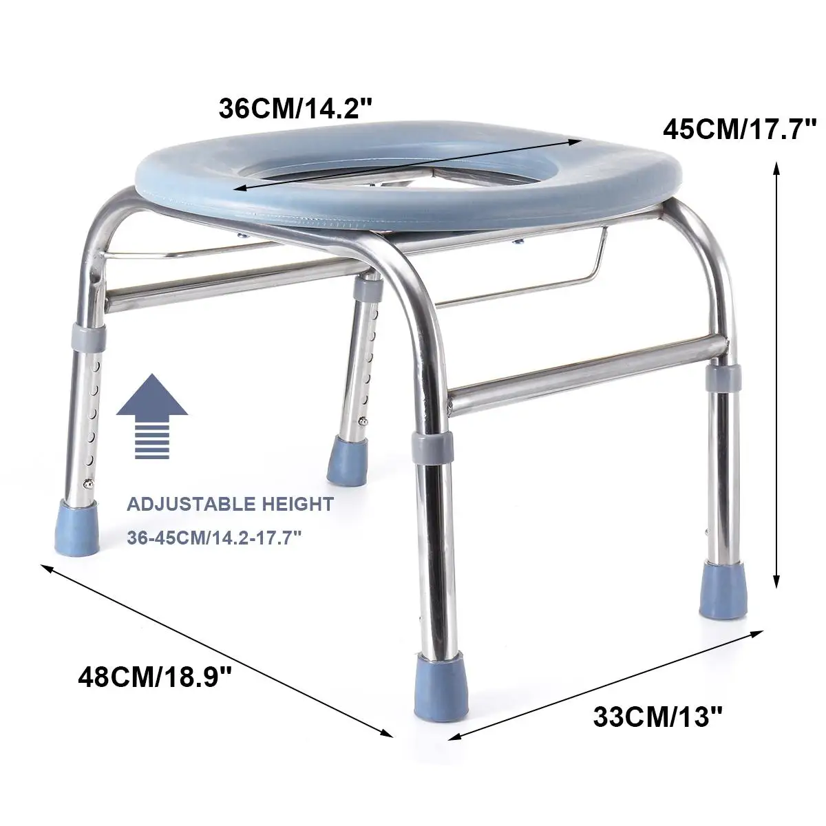 Commode-Seat Commode для взрослых старшего возраста Handicap для пожилых беременных женщин Складной Портативный Медицинский стул туалетный табурет