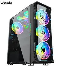 Dazzle shadow ATX Gaming Computer Case Fan Watercooled Front I/O Tempered Full Side Penetration Pc Gamer Gamer Cabinet PC Case