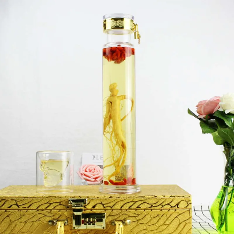 Ginseng Winebottle Borosilicate Wine Bottle Self-Brewed Slender Style | Дом и сад