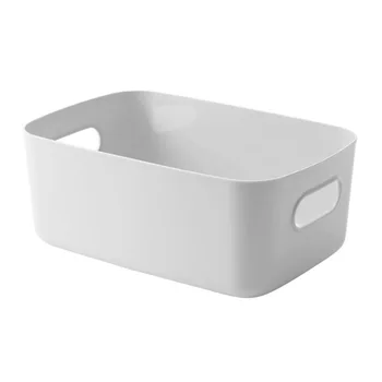 

Cosmetics Storage Container Sundries Case Plastic Desktop Storage Basket with Handle Table Storage Case Pouch Organizer