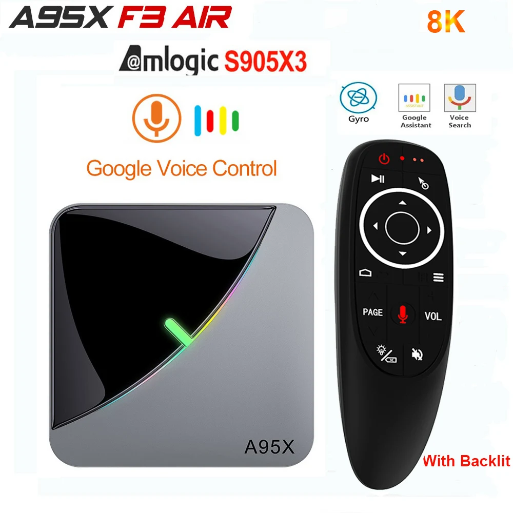 Приставка Смарт ТВ A95X F3 Android 9 0 Amlogic S905X3 4 + 64 ГБ Wi Fi|ТВ-приставки и медиаплееры| |