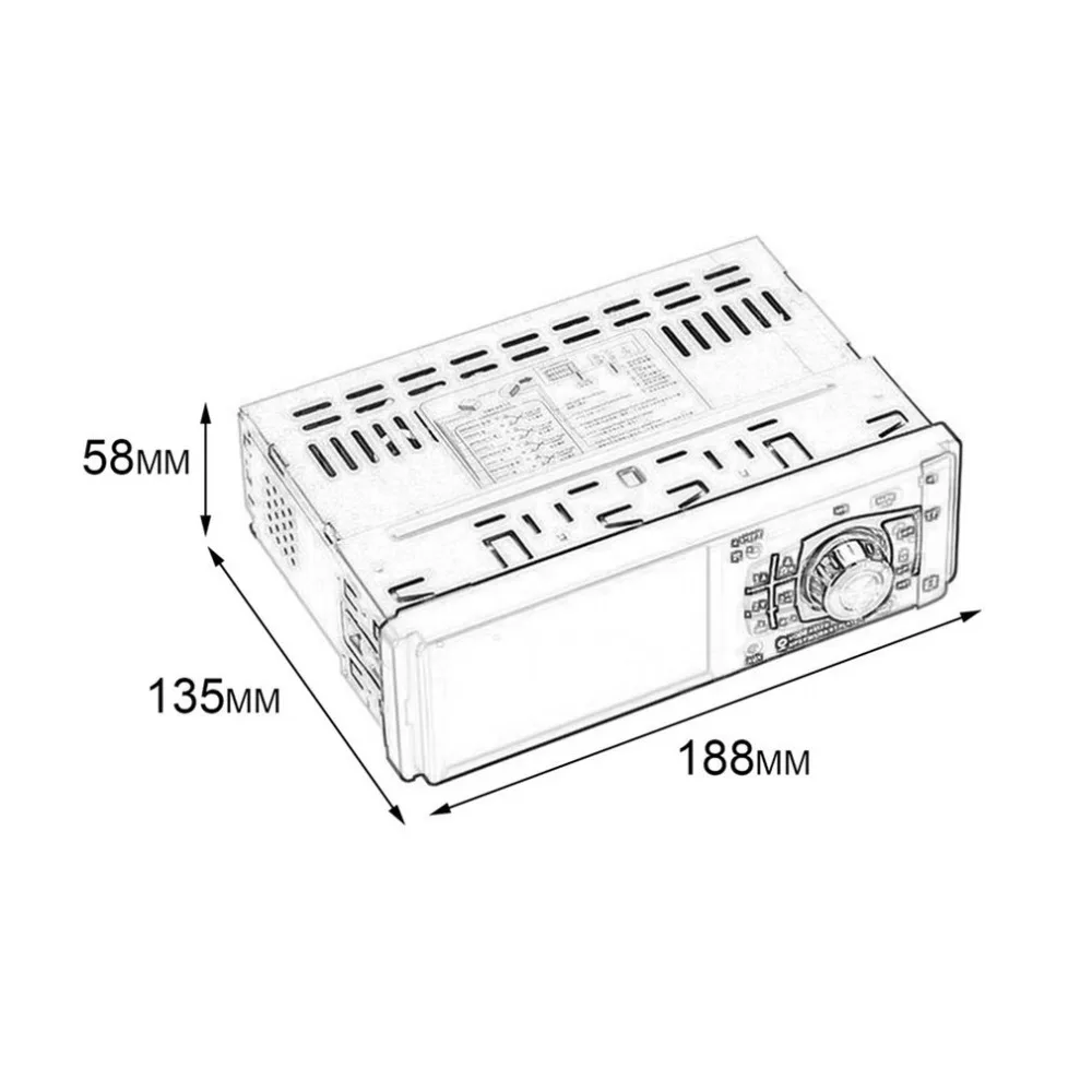 4012B 4,1 дюймов 1 Din автомагнитола Авто Аудио Стерео FM Bluetooth 2,0 MP5 плеер Поддержка камеры заднего вида рулевое колесо управление