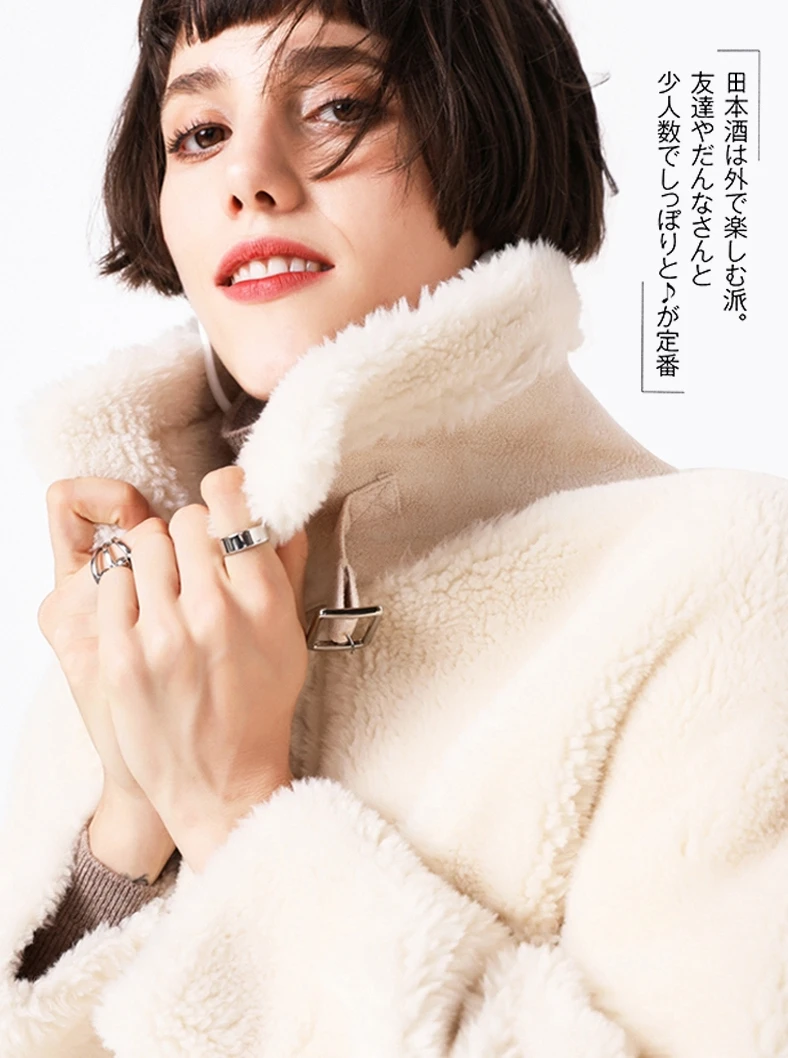 High Quality New Style Cold Resistant Artifact Deep Winter Women Female Fur Wool Coat Warm Fashion Loose Soft Big Size Thick