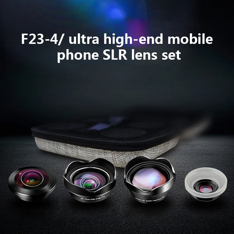 

4 In 1 Fisheye Wide Angle Macro Lens Telephoto Phone Lens Set for iPhone Huawei Xiaomi OUJ99