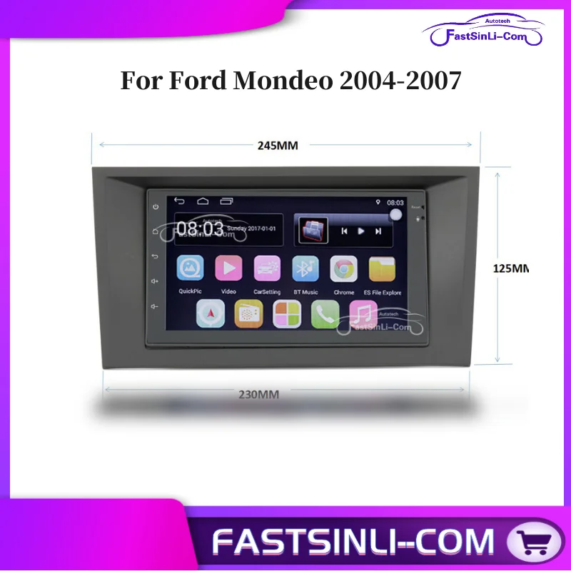 7 дюймовый автомобильный мультимедийный плеер Android 2din для Ford Mondeo 04 07year дюймов GPS