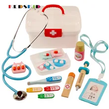 Деревянная Высококачественная детская игра-головоломка игрушка «Доктор» набор имитаций врача для мальчиков и девочек