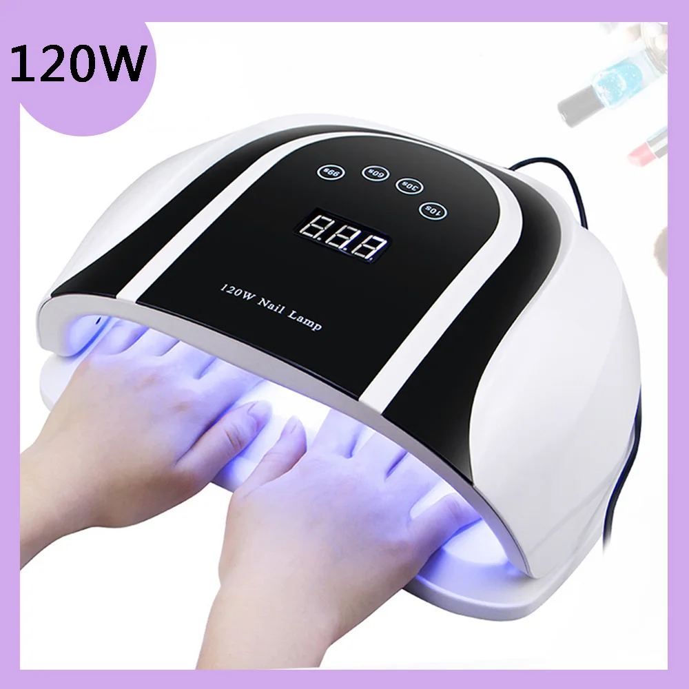 

120W Nail Lamp Nail Dryer LED For Manicure 54 Pcs Light Bead UV Lamp LCD Display Drying All Gels Nail Polish Nail Art Tools