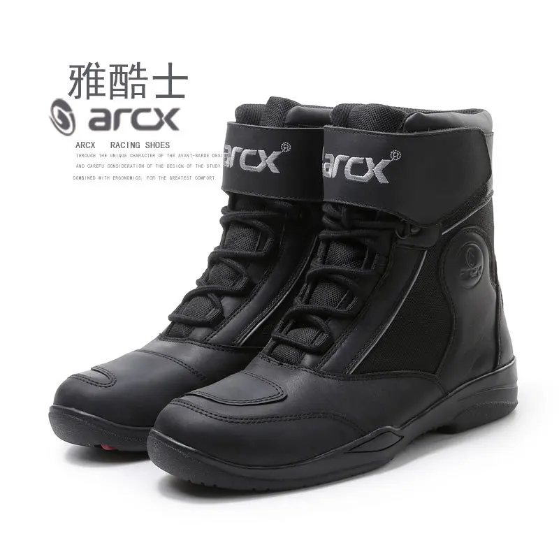 

Arcx Yaku Scholar Motorcycle Highway Medium Length Riding Boots Cowhide Warm Breathable Wear Locomotive Shoe Equipment