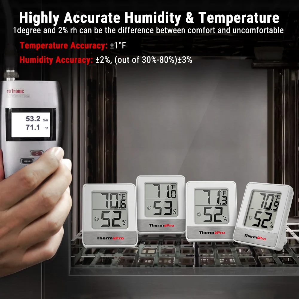 ThermoPro TP49 черно-белая Метеостанция Мини цифровой Комнатный термометр Монитор влажности термометр гигрометр