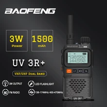 Baofeng FM трансивер UV-3R Plus портативная рация Mini UV 3R+ Портативная CB радио Двухдиапазонная UHF VHF Ham CB радио VOX фонарик