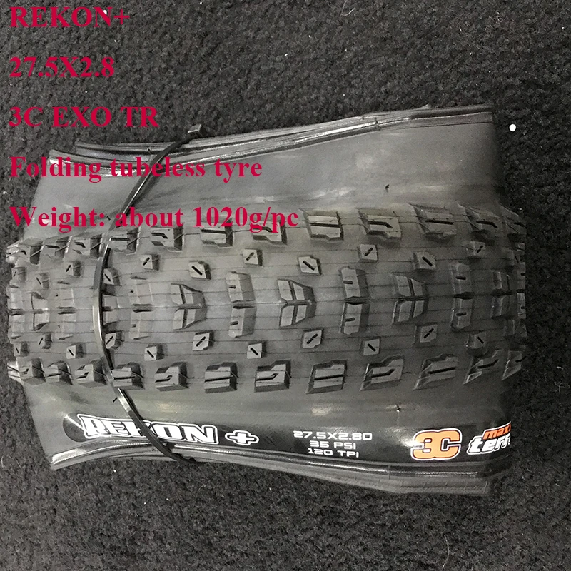 MAXXIS бескамерные готовые 27,5*2,8 3C TLR EXO велосипедные шины DH горный велосипед шины 27,5 Складные шины вниз холм Миньон DHF DHR REKON - Цвет: REKON 27.5x2.8 3C