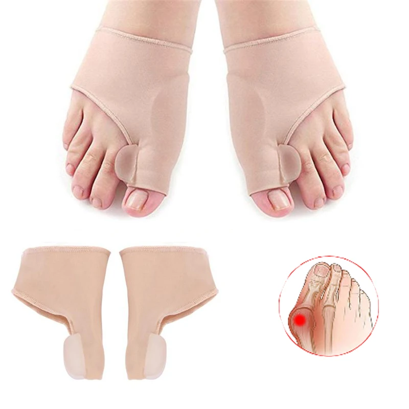 1Pair Pedicure Socks Big Bone Orthopedic Bunion Correction Silicone Hallux Valgus Corrector Braces Toes Separator Foot Care Tool