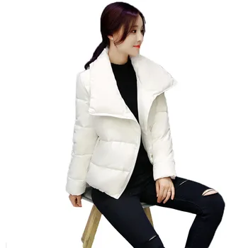 

Keep Warm Down Cotton Winter Jacket Parkas Women Korean Short Fashion Slim fit cotton coat Female Winter zipper Outerwear T332