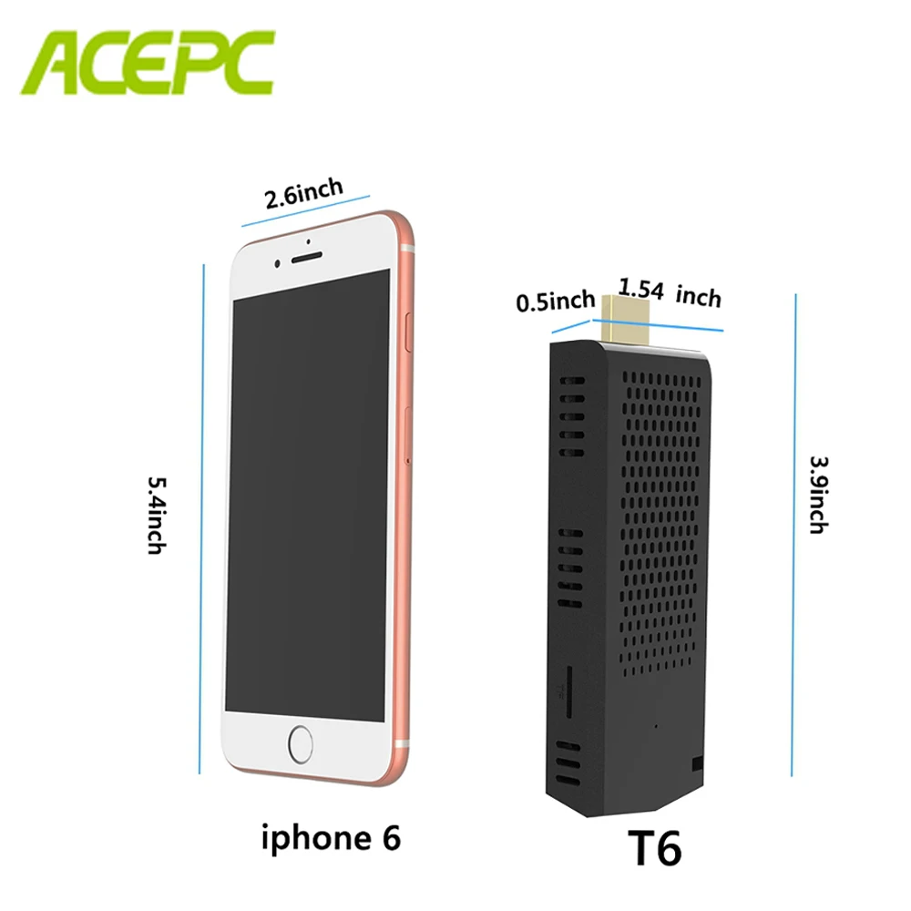 T6 Pro мини ПК палка Intel Atom Z8350 Windows 10 лицензированный адаптер USB к Ethernet RJ45 Lan BT4.0