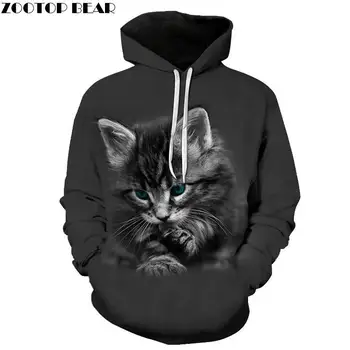 

Gray Lazy Cat 3D Printed Hoodie Sweatshirts Men Jacket Tracksuits Brand Funny Pullover Male Spring Coat ZOOTOP BEAR Dropship New