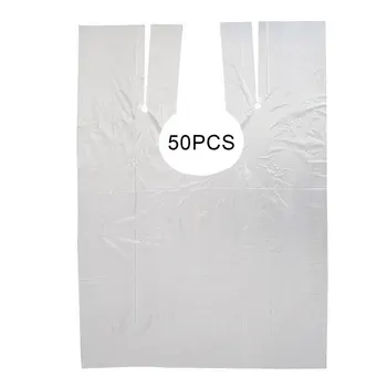 

Disposable Transparent Salon Shawl 50PCS Waterproof Haircut Shawl Cape Shield Salon Styling Bib Supplies Tool for Adults
