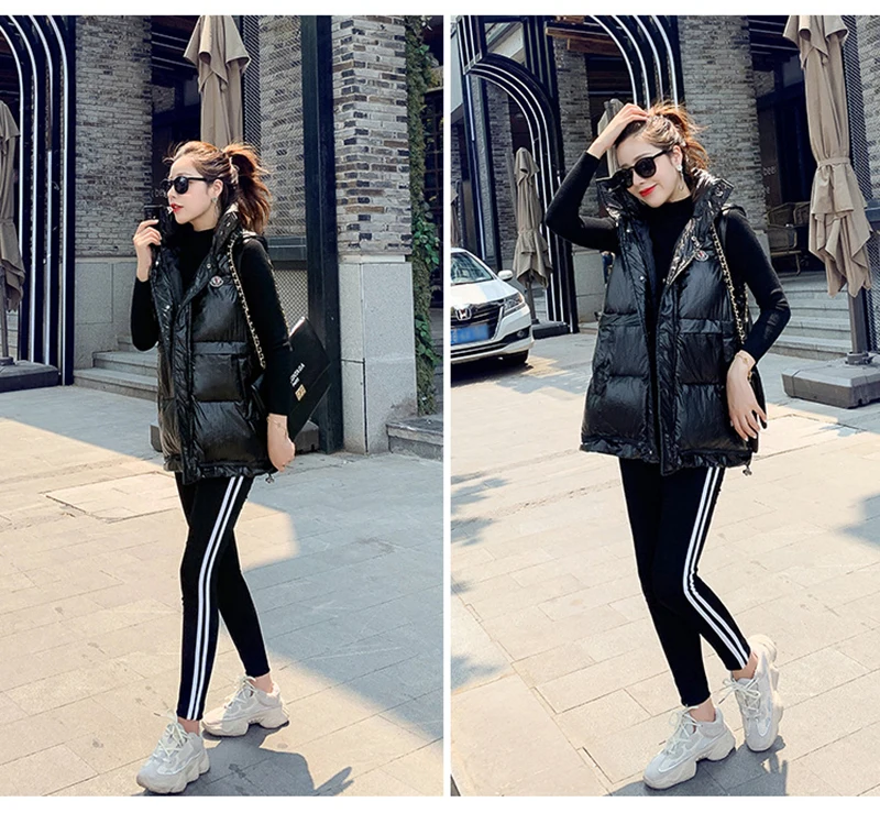 NEEDBO Women's Vest Jackets Winter Outerwear Tops Women Sleeveless Jacket Plus Size Autumn Female Vest Windproof Warm Waistcoat