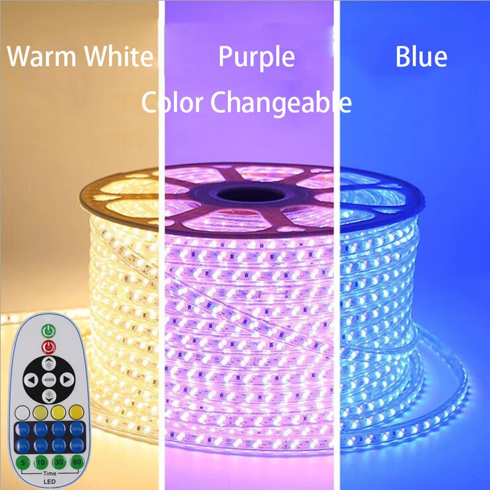 GD регулируемая светодиодная лента 1 м-14 м двойной цвет сменный 5730 120 светодиодный s/M светодиодный свет лента WW + синий/WW + CW Светодиодная лампа