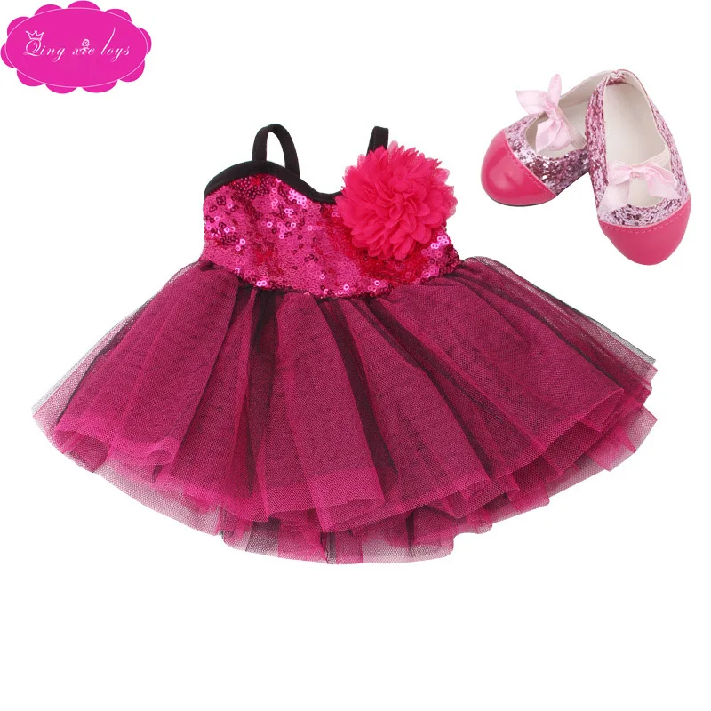 18 дюймов, с круглым вырезом, для девочек платье в цветочном принте платье+ шляпа с обувью Американский юбка для новорожденных детские игрушки подходит 43 см для ухода за ребенком для мам, детские куклы, c34